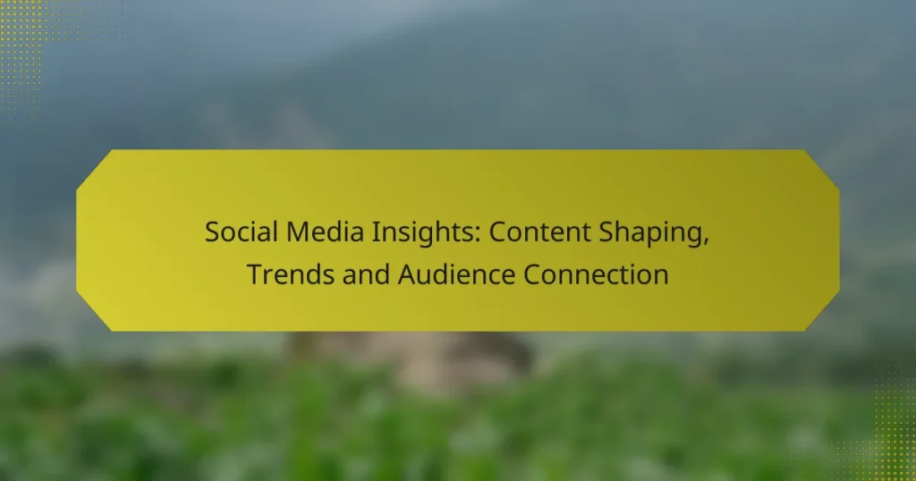 Social Media Insights: Content Shaping, Trends and Audience Connection
