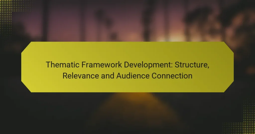 Thematic Framework Development: Structure, Relevance and Audience Connection