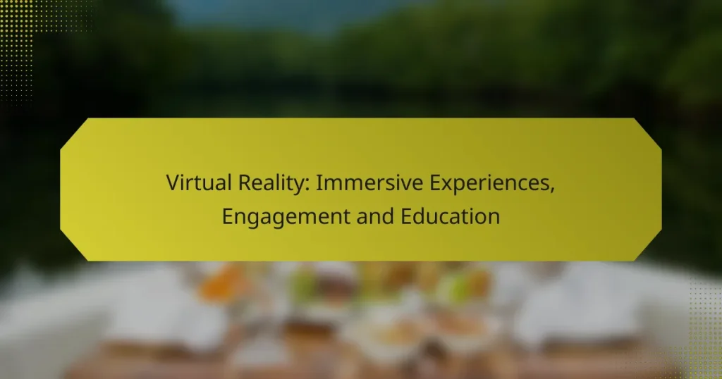 Virtual Reality: Immersive Experiences, Engagement and Education