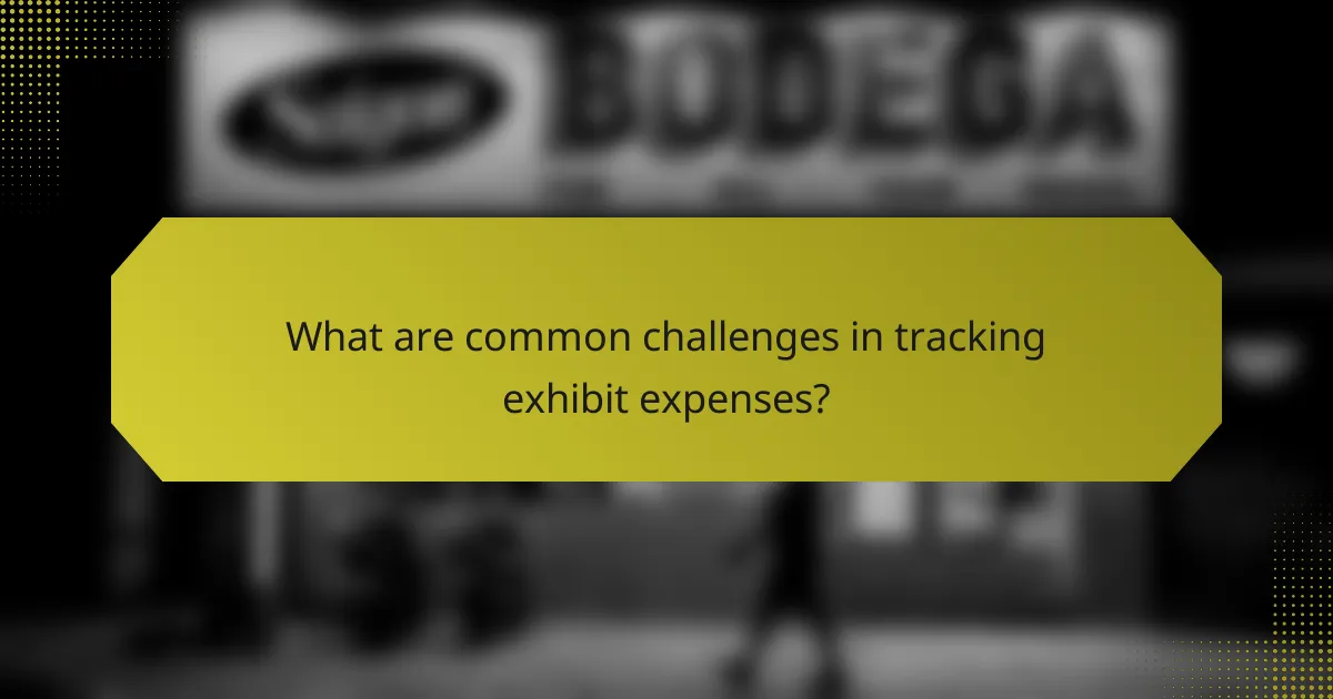 What are common challenges in tracking exhibit expenses?
