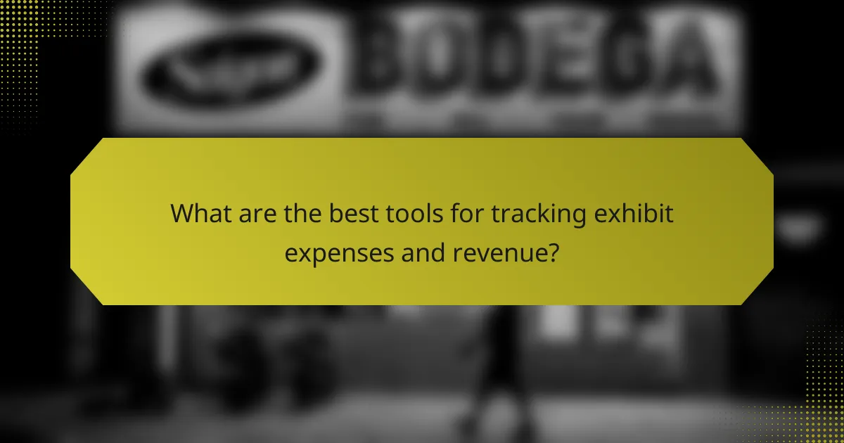 What are the best tools for tracking exhibit expenses and revenue?