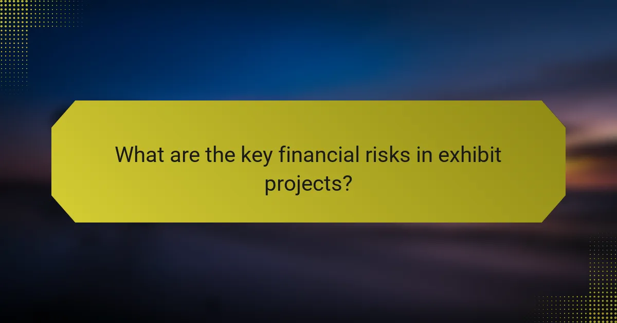 What are the key financial risks in exhibit projects?