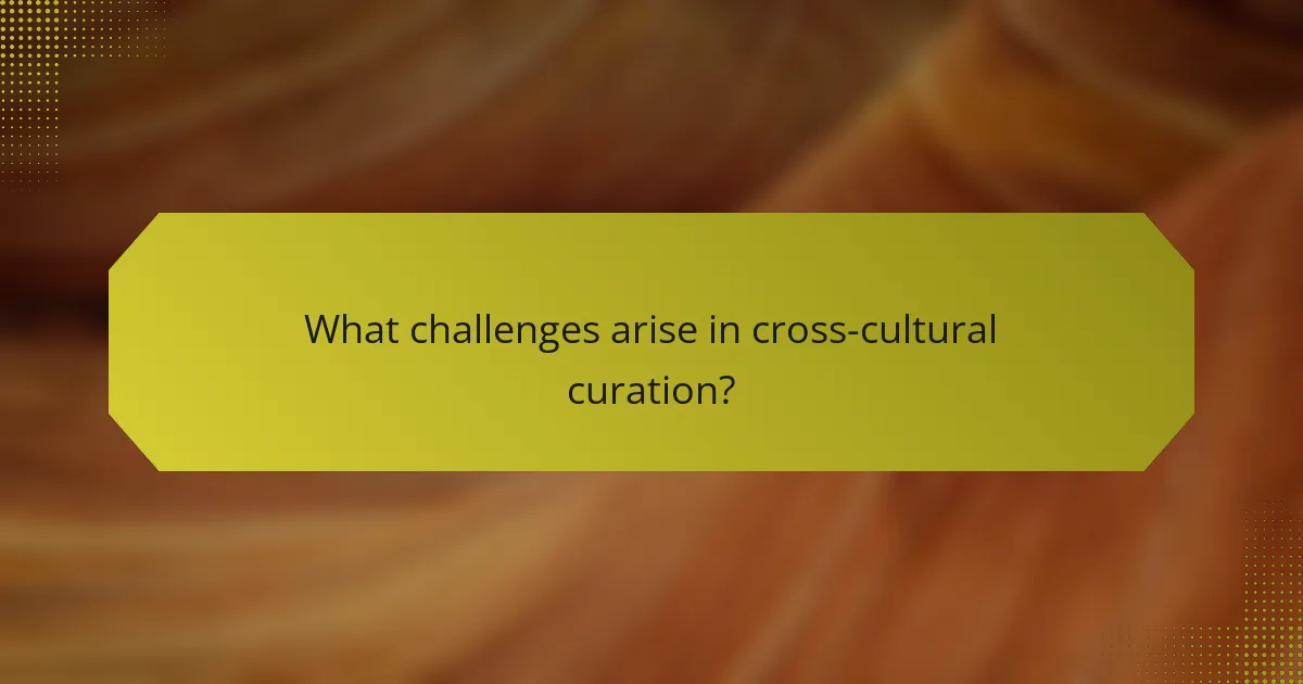 What challenges arise in cross-cultural curation?