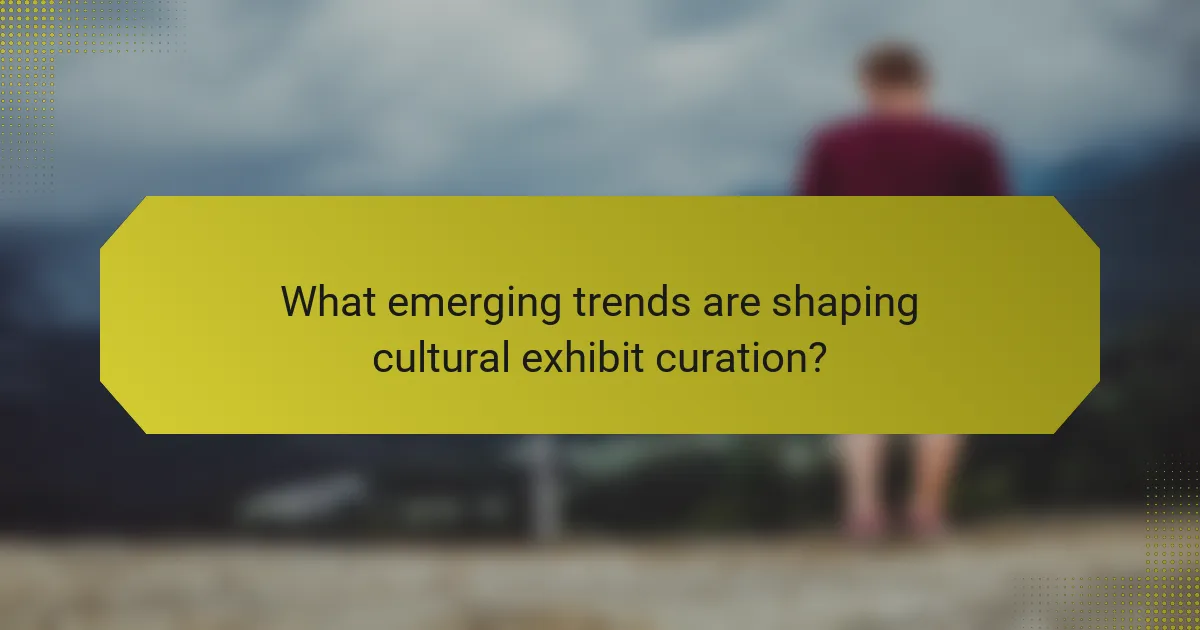 What emerging trends are shaping cultural exhibit curation?