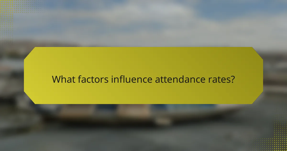 What factors influence attendance rates?
