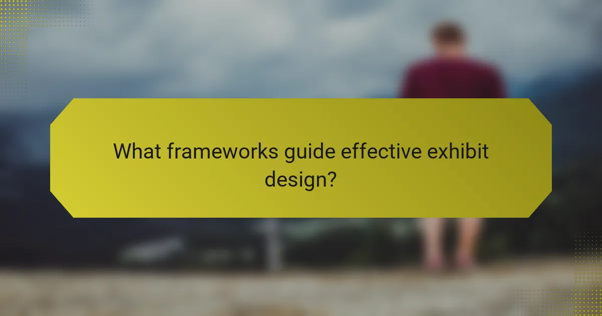 What frameworks guide effective exhibit design?